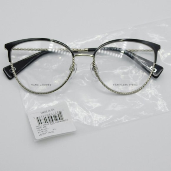 MARC JACOBS MARC 256 205 BLACK SILVER CAT EYE WOMEN'S EYEGLASSES FRAME 5… - Picture 11 of 11